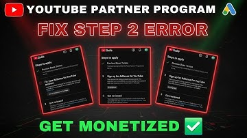 How to Fix Step 2 Error in YouTube AdSense | Get Monetized in 2025