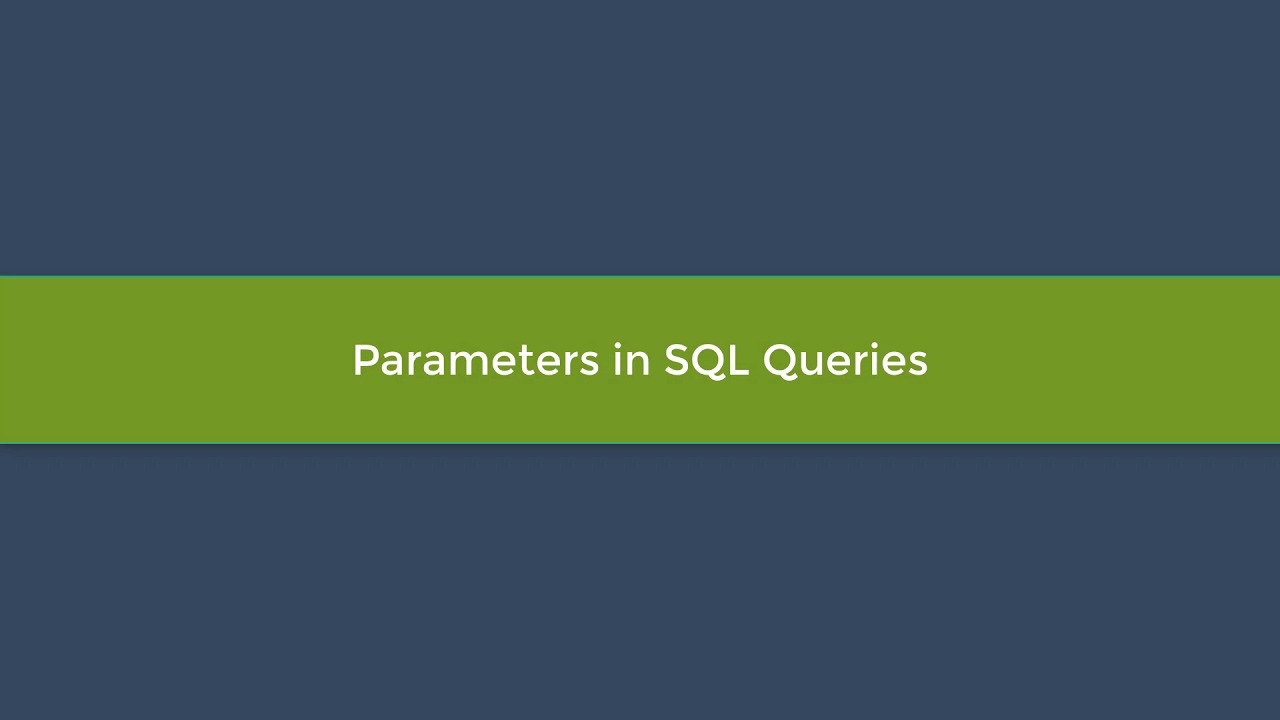 Filtering - Parameters - YouTube