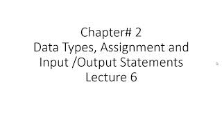 10th Class Chapter 2 Lecture 6 Basic Commands Part 1