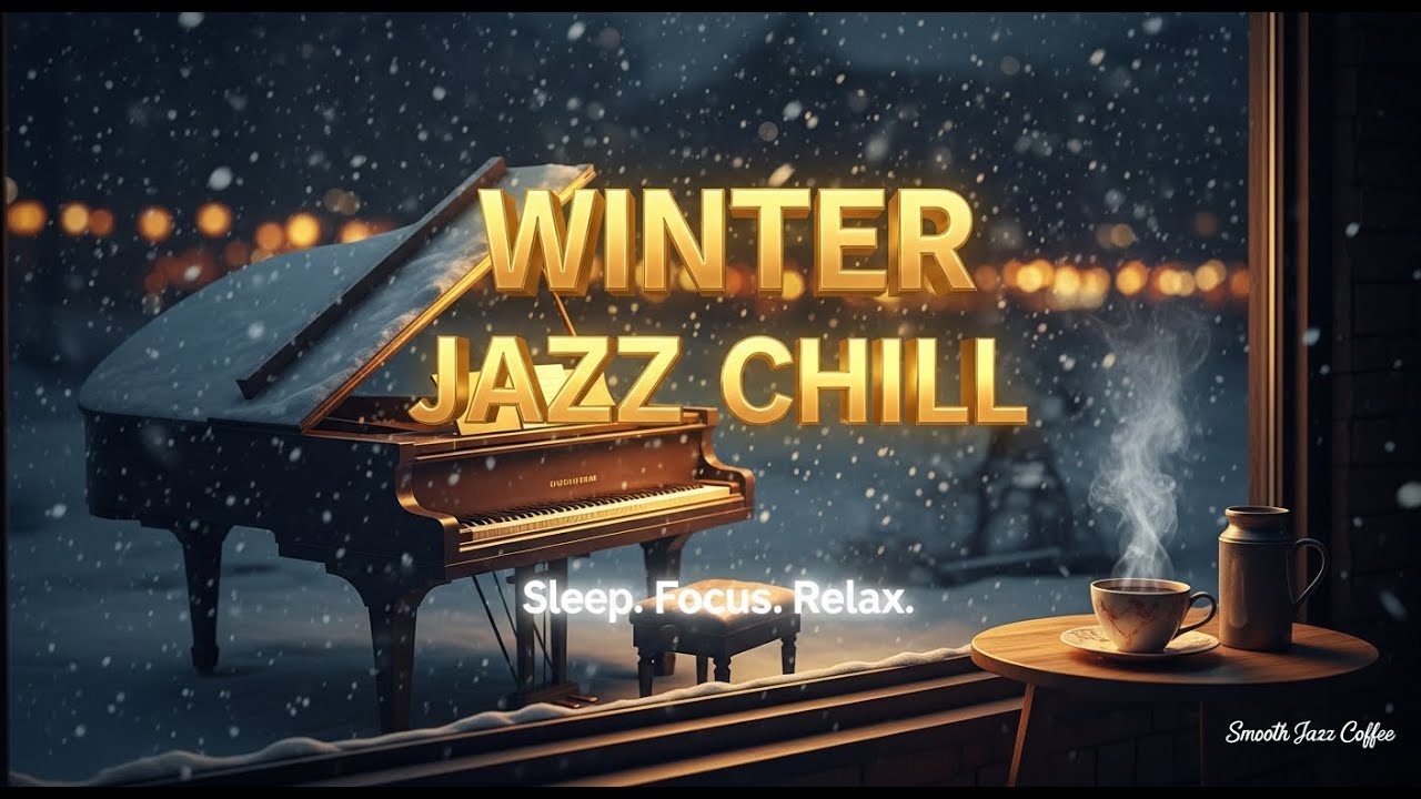 Cozy Winter Jazz Piano 🎶 for Sleep, Focus & Meditation | Coffee Shop Ambiance ☕ Relaxing Music