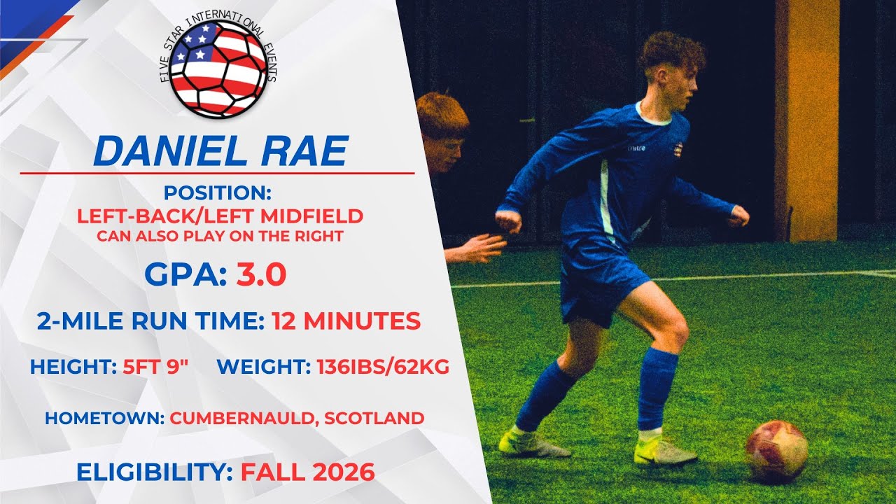 Daniel Rae London Daniel Rae | Left Back / Wide Midfielder | Fall 2026 | USA College ...