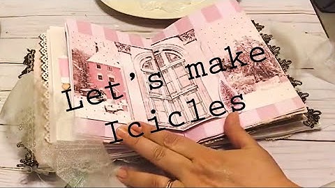 Craft with me : Pink Christmas Junk Journal Part 4: Ephemera: Making Icicles