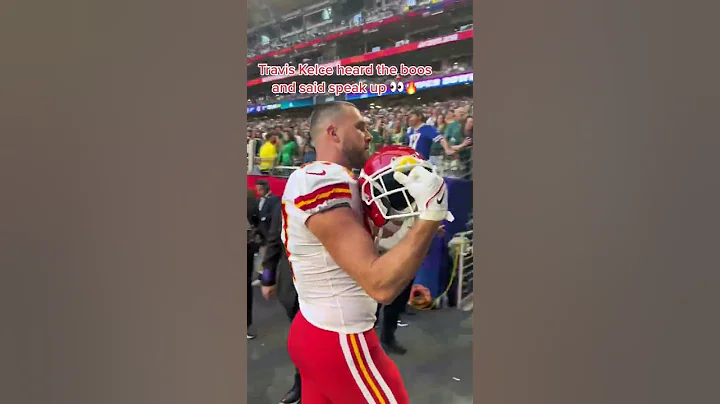 Travis Kelce embraces the boos 😤 #shorts #Superbowl #NFL #Chiefs #Kelce