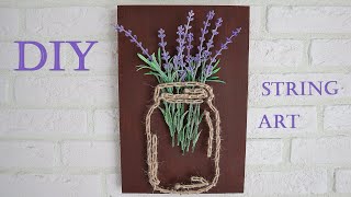 Как сделать картину из ниток I DIY I String Art