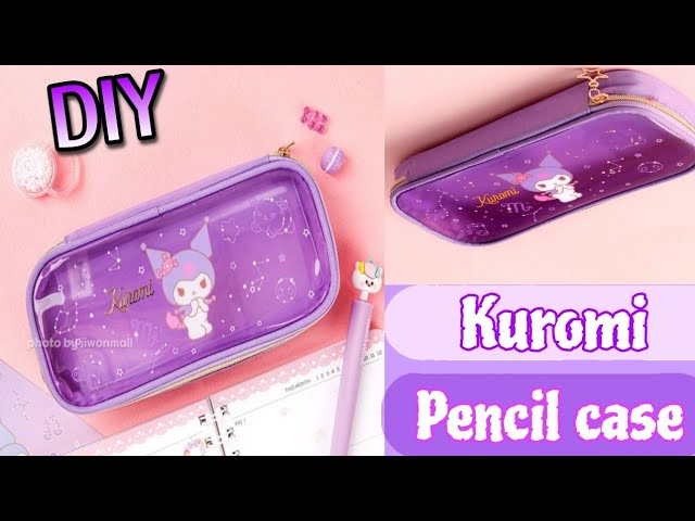 How to make Kuromi pencil case//Diy Kuromi pencil case#diy #kuromi  #papercraft #aloracraft 