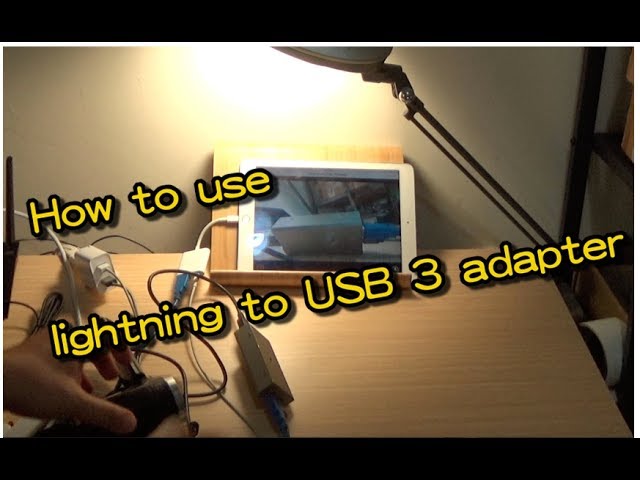 APPLE lightning to usb adapter with external usb device