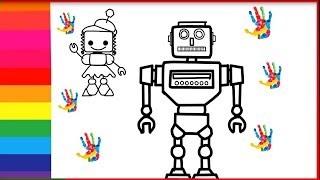 Learn How to draw a cartoon Robot for kids screenshot 5