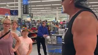 Hulk Hogan shopping at Walmart