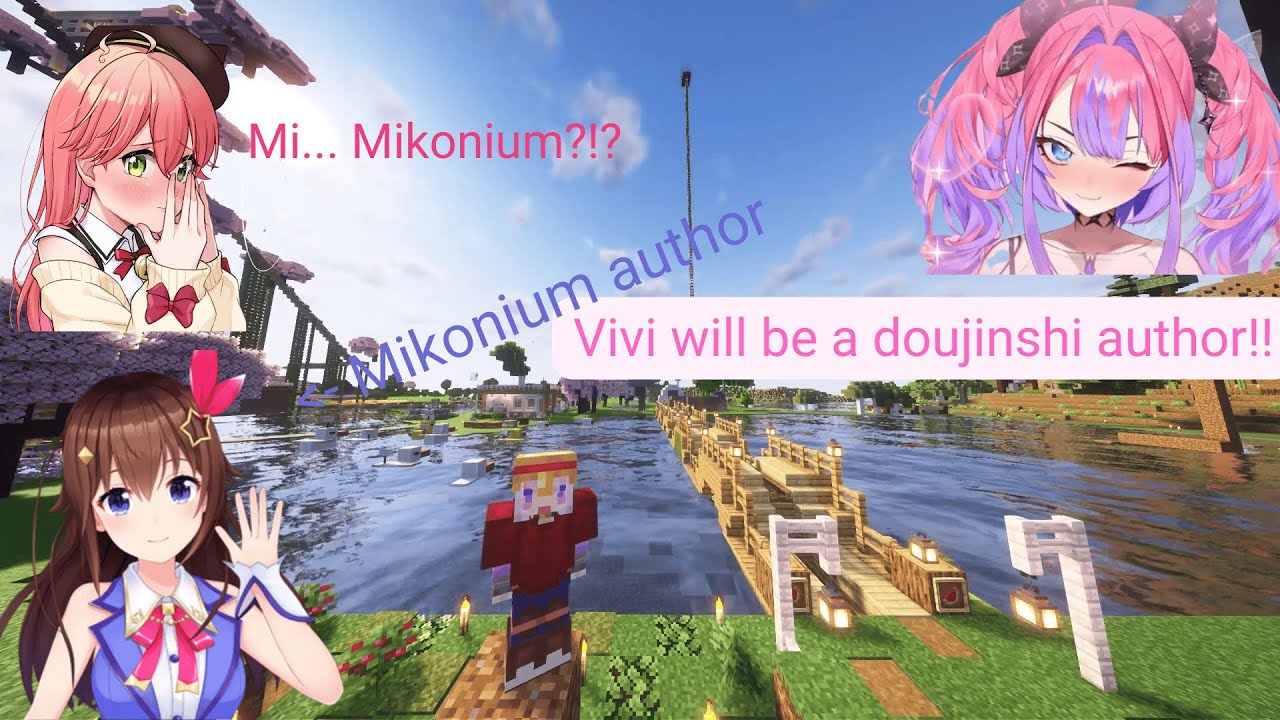 Polka live cam 2-18 night featuring Mikonium, Vivi doujin, Okaffy 👒[Hololive] [Minecraft]