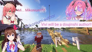 Polka live cam 2-18 night featuring Mikonium, Vivi doujin, Okaffy 👒[Hololive] [Minecraft]