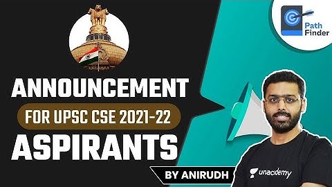 Special Announcement for UPSC CSE Aspirants | By Anirudh Aggarwal