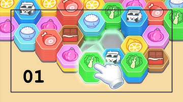 Hexa Food Sort - Sorting Games | Gameplay s.01 | Day 1-5