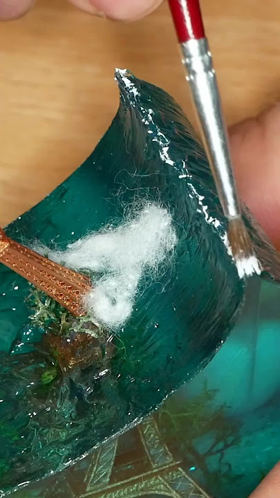 Eiffel Tower Destroyed by a Tsunami. Epoxy Desin DIORAMA