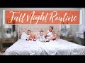 SOLO FALL NIGHT TIME ROUTINE // NEWBORN + TWO TODDLERS // BEAUTY AND THE BEASTONS