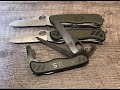 Three Military Folders by Victorinox: German Army, Swiss Soldier's, U.S. Combat Utility Knife.
