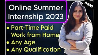 Online PAID Internship for Freshers | Work from Home Part Time Job/ Internship for Undergrads/ Grads