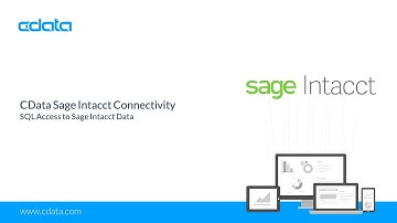 Connect to Sage Intacct from Anywhere | CData Drivers & Connectors
