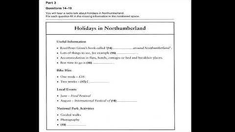 Study English online (B1). Preliminary English Test (PET) Listening Book 6 : Test 4 part 3