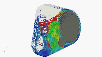 Gearbox Lubrication Simulation with SPH-flow by NEXTFLOW Software