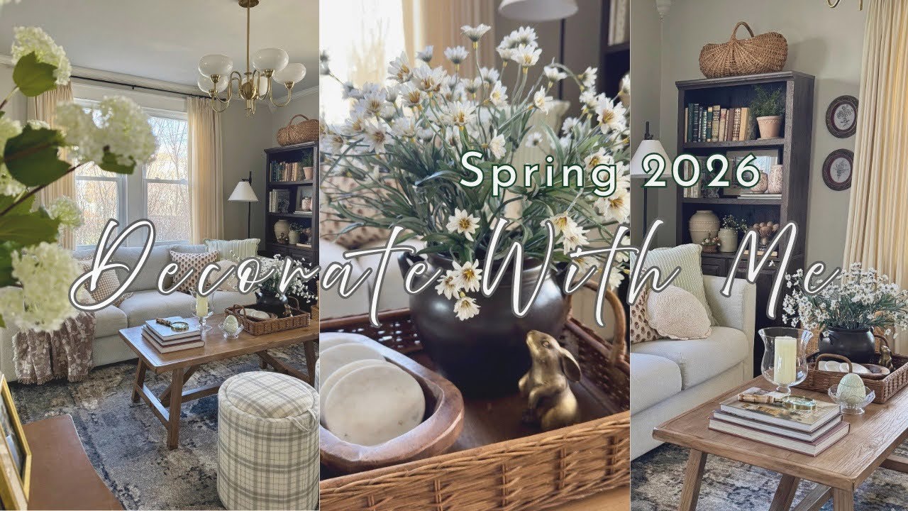Spring Living Room Decorate With Me 2026 | Cottage Charm + Easter Decor ...