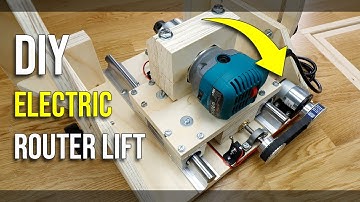 Amazing Electric Router Lift with a 45° tilt feature - This is how I made it!