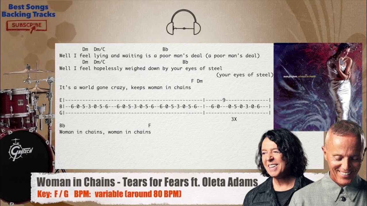 🥁 Woman in Chains Tears for Fears ft. Oleta Adams Drums Backing Track