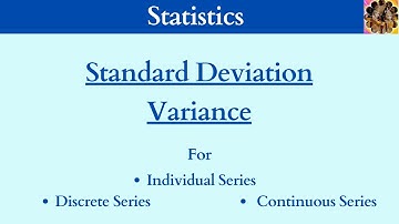 16. Standard Deviation, Variance  #measuresofdispersion #statistics #standarddeviation #variance