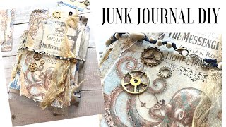 Junk Journal TUTORIAL Nautical Steampunk Theme