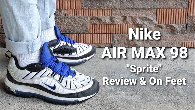 Nike Air Max 98 Sprite White Black Racer Blue From The Playground Review On Feet Sneakers Yo Youtube