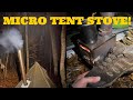 $100 Hot Tent With Micro Stove. Bad Weather Solo Camping.