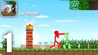 Stickman vs Craftman Android Gameplay Walkthrough Part 1 screenshot 2