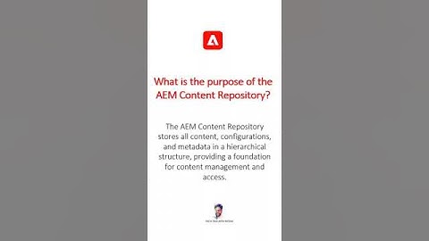 Purpose of the AEM Content Repository #aem #aeminterviewquestions #adobeexperiencemanager