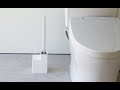 流せるトイレブラシのハンドルと替えブラシをセットで収納