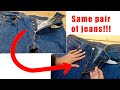 Replacing button-fly to zipper-fly on jeans! (hefty alterations)