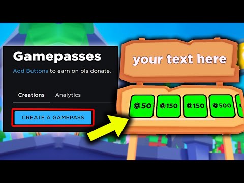 How to create a gamepass in pls donate!!#fyp #fypシ #fypシ゚viral #xyzbca, how to make a pass in pls donate