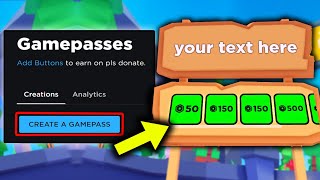 How To Make A GAMEPASS in PLS DONATE... (2024)