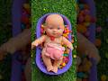 ASMR beautiful baby bathtub 💜🧡💚 #candy #satisfying #usa #baby #bathtub #usachannel