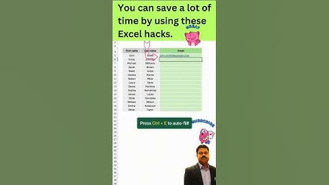Quick Life Hacks in 10 Seconds!#Press Ctrl+E# #ExcelQuickTips#FlashFill#Shorts#Reels#Tranding##excel