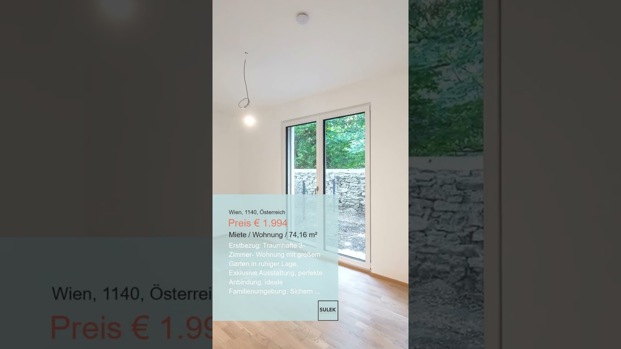 🏡✨ Familienhit: 3 Zimmer Wohnung mit großzügigem Garten – Erstbezug ab sofort! ✨🏡

Ent