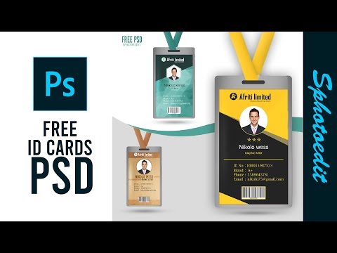 Free id card PSD