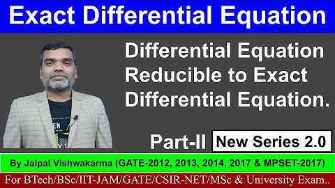 ODE II Differential Equations Reducible to Exact Differential Equation by Rule-2, 3, 4(Lecture-8)