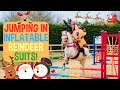 JUMPING IN INFLATABLE REINDEER SUITS JUMPING IN INFLATABLE REINDEER SUITS