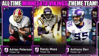 ALL TIME MINNESOTA VIKINGS THEME TEAM! ALL TIME VIKINGS SQUAD BUILDER! | MADDEN 19 ULTIMATE TEAM