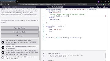 Learn Redux  Use the Spread Operator on Arrays-freeCodeCamp(Day-21)