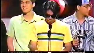Eraserheads acceptance speech on MTV Asia - Sept. 3, 1997
