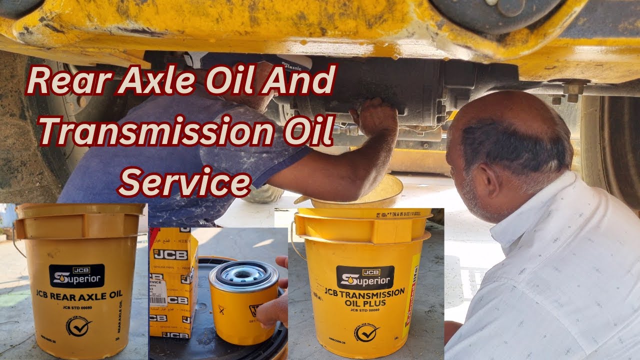 JCB 3DX Transmission Oil Rear Axle Oil Transmission Filter Change