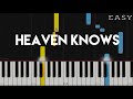 Heaven Knows - Rick Price | EASY Piano Tutorial