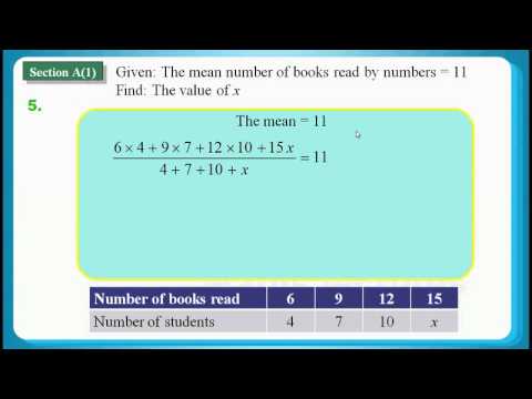 HKCEE 2011 Maths Paper 1 Q05: Data Dispersion 數據離差、Mean 平均數
