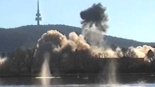 Canberra Hospital Implosion Slow Motion
