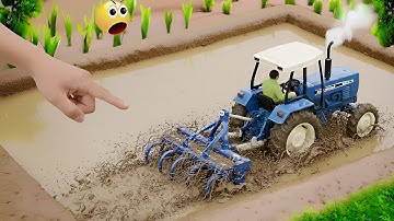 Most Creative DIY Science Idea | Mini Tractor Plowing Deep Mud@NaeemCreator1 